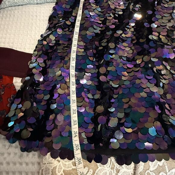 New JODIFL Black and Purple Iridescent Sequin Dress - Picture 7 of 7